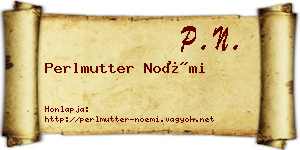 Perlmutter Noémi névjegykártya