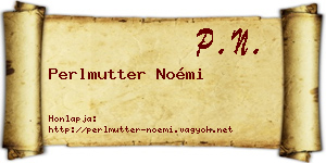 Perlmutter Noémi névjegykártya
